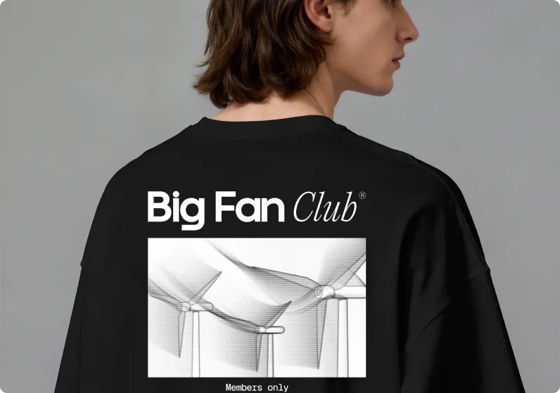 TURB-V Big Fan Club T-Shirt Design